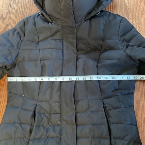CALVIN KLEIN women’s puffy DUCK DOWN midi COAT hooded 2 way zipper black XS - Picture 15 of 16